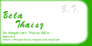 bela thaisz business card